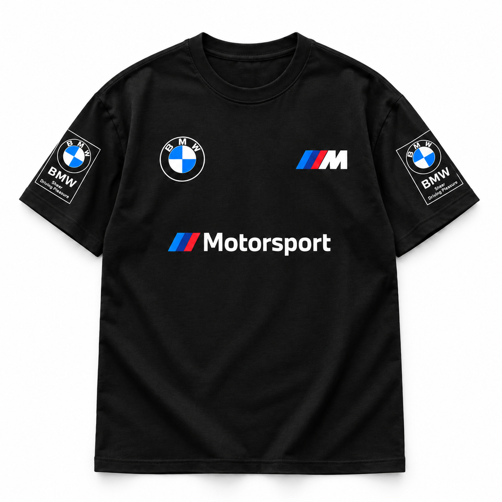 BMW Motorsport Inspired Black Oversized T-Shirt | ANKAI
