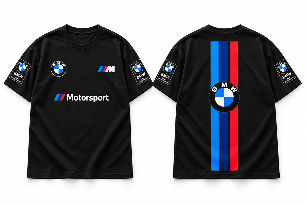 BMW Motorsport Inspired Black Oversized T-Shirt | ANKAI