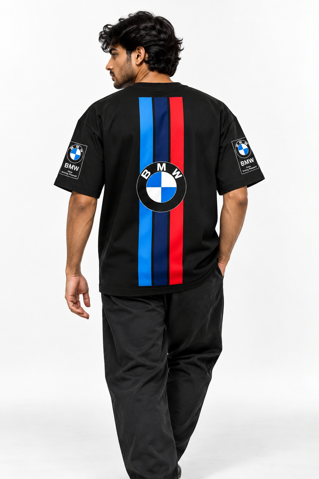 BMW Motorsport Inspired Black Oversized T-Shirt | ANKAI