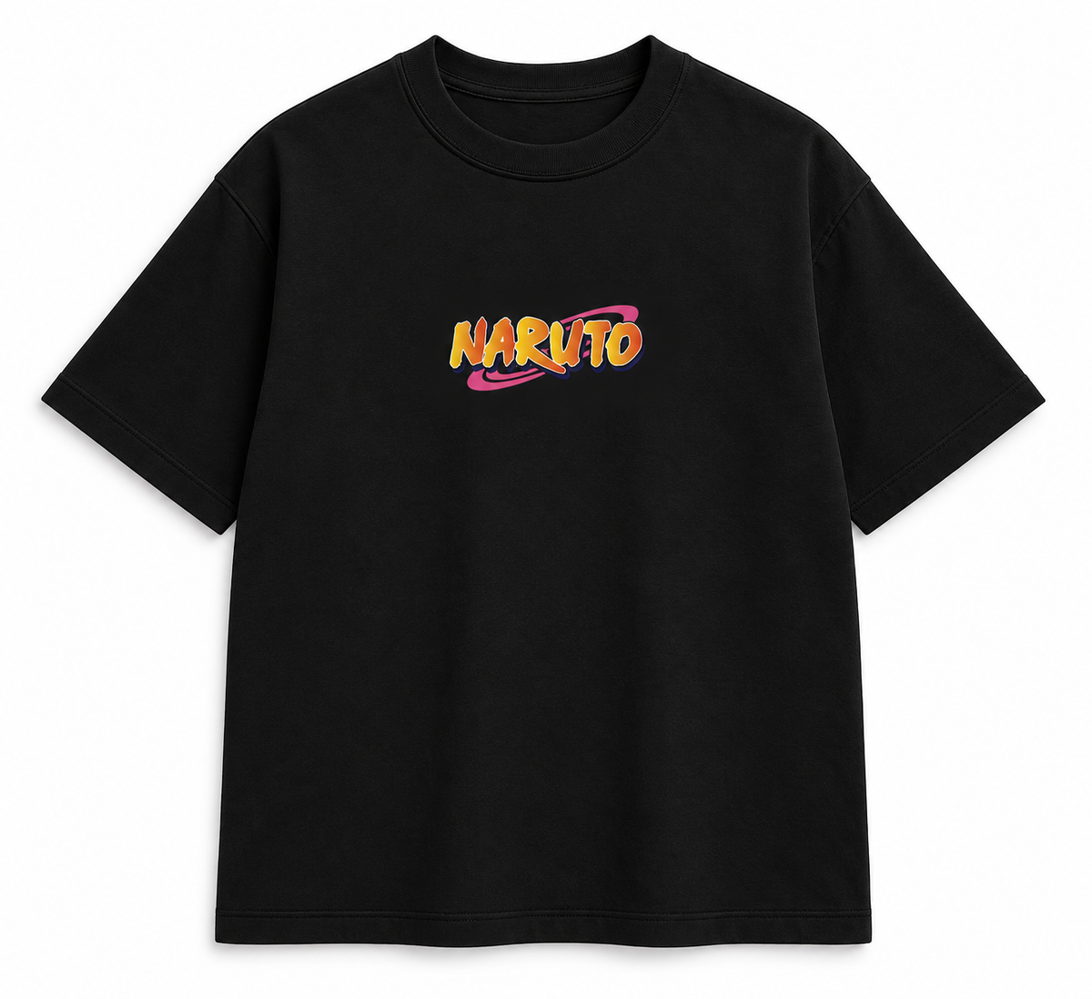 Naruto & Kurama Oversized T-Shirt – Black Anime Graphic Tee | ANKAI