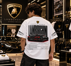 Lamborghini Revuelto Oversized Graphic T-Shirt – White