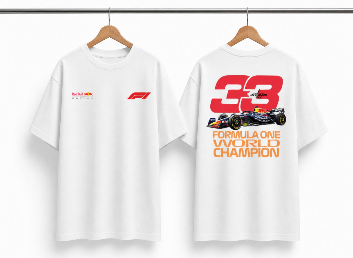 F1 Racing Oversized T-Shirt – Max Verstappen #33 Graphic | ANKAI