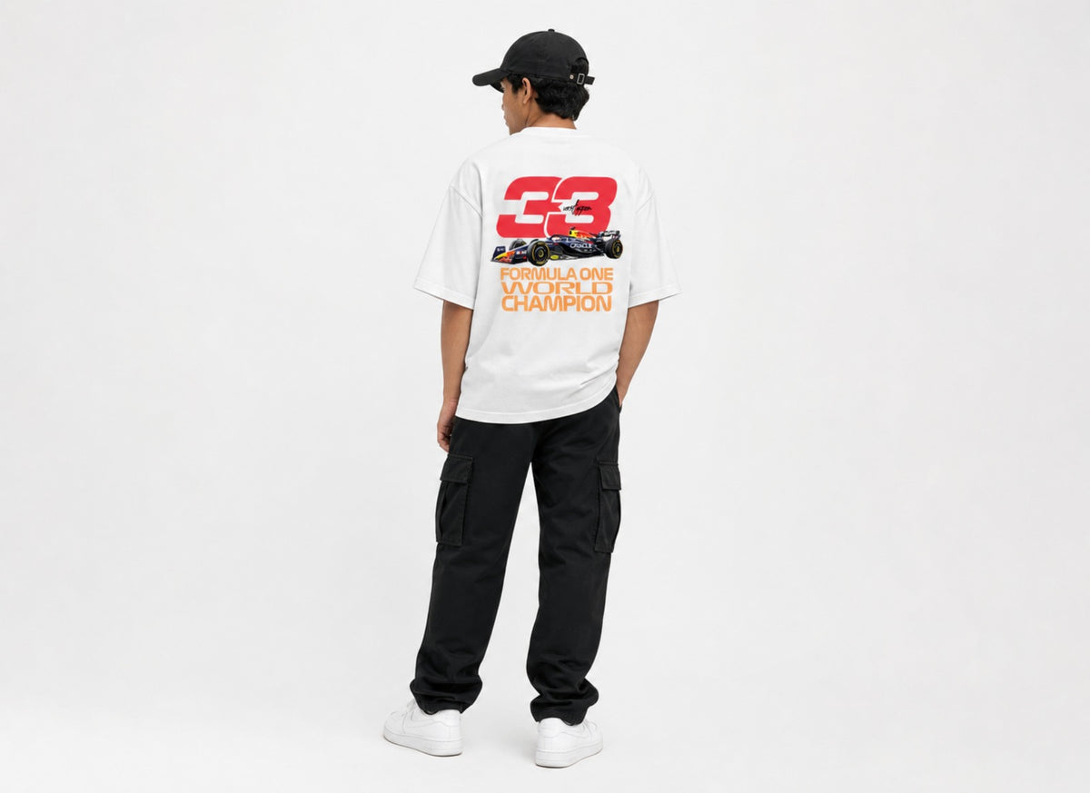 F1 Racing Oversized T-Shirt – Max Verstappen #33 Graphic | ANKAI