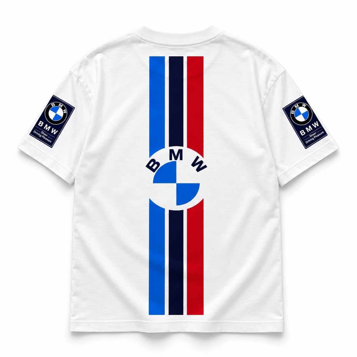 BMW Motorsport Oversized T-Shirt – Tricolour Racing Graphic Tee | ANKAI