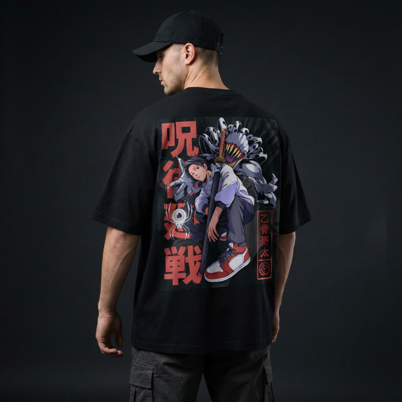 "The Honored One" Oversized Black Tee – Jujutsu Kaisen Collection