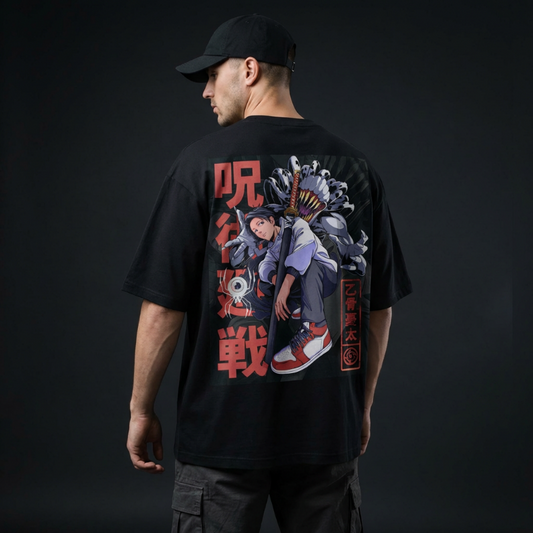 "The Honored One" Oversized Black Tee – Jujutsu Kaisen Collection