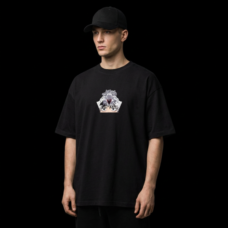 "The Honored One" Oversized Black Tee – Jujutsu Kaisen Collection